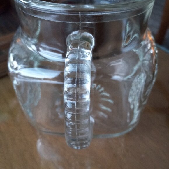 Vintage Anchor Hocking Clear Starburst Pattern Square Pitcher - Picture 9 of 16